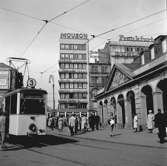 Das Mouson-Haus in der Nähe der Hauptwache Frankfurt, 1955