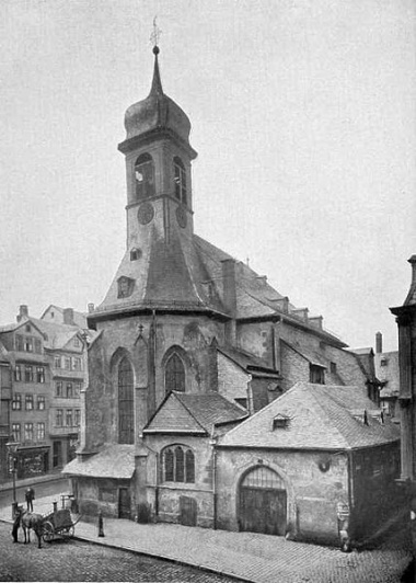 Peterskirche in Frankfurt am Main vor dem Abbruch 1891