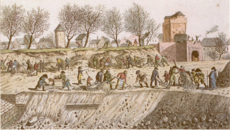 Abbau der Frankfurter Stadtmauer 1805