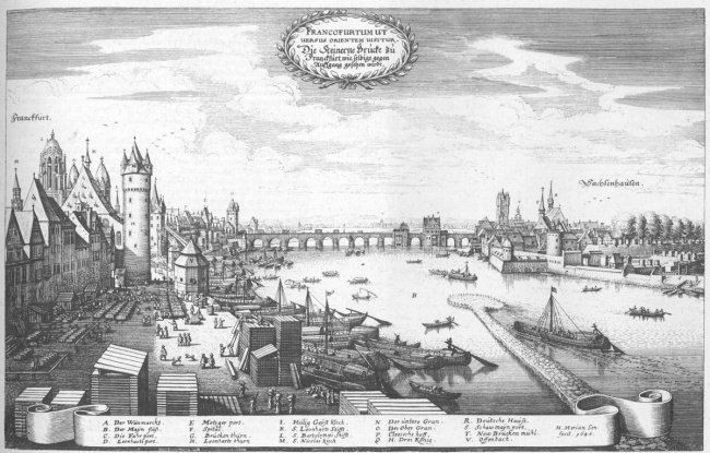 Stadtbild von Frankfurt im Jahr 1646